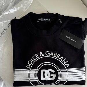 Dolce & Gabbana Black and White Crewneck Sweater